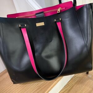 Kate Spade Black Tote with Pink Accents